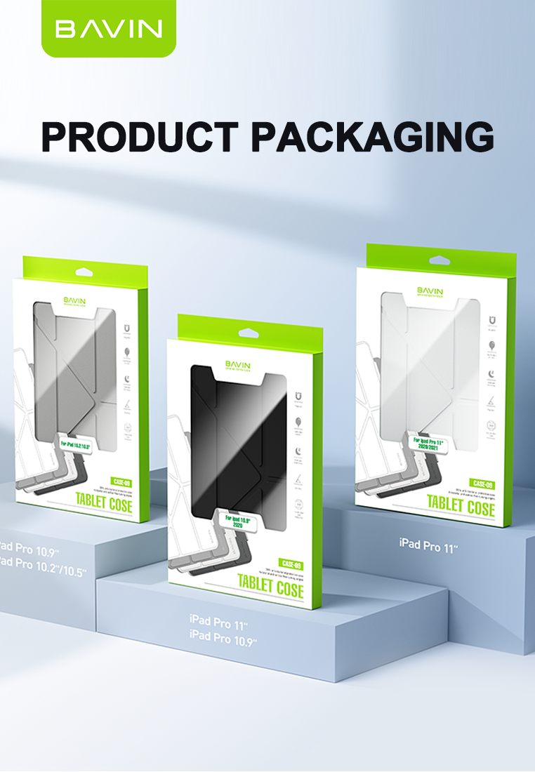 BAVIN E-C09 Clear Flip Cover Case Compatible w/ iPhone iPad Pro 11