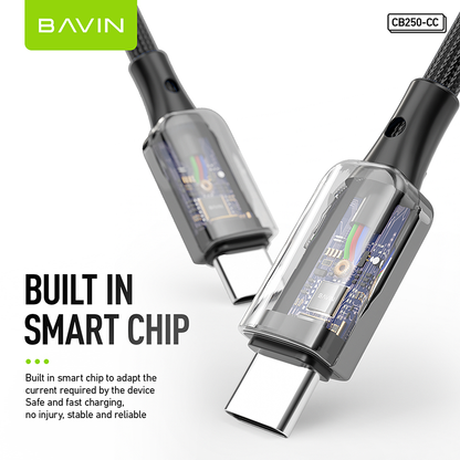 BAVIN U-CB250-M  BK 18W Fast Charging Cable Nylon Braided Suitable for USB to Micro