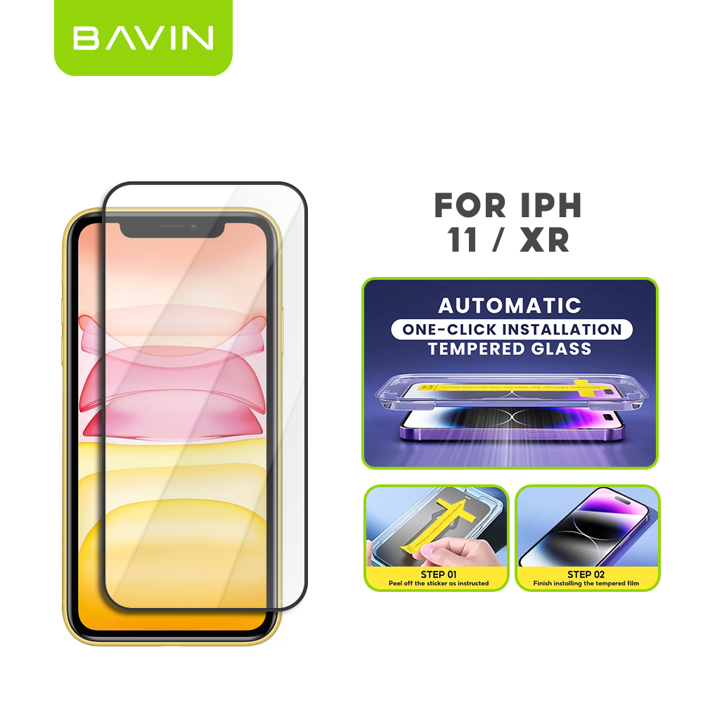 BAVIN Q3 One Click Series Screen Protector Tempered Glass Full Screen for iPhone X/XS/11/12/13/14/15/16/16E/17 Series