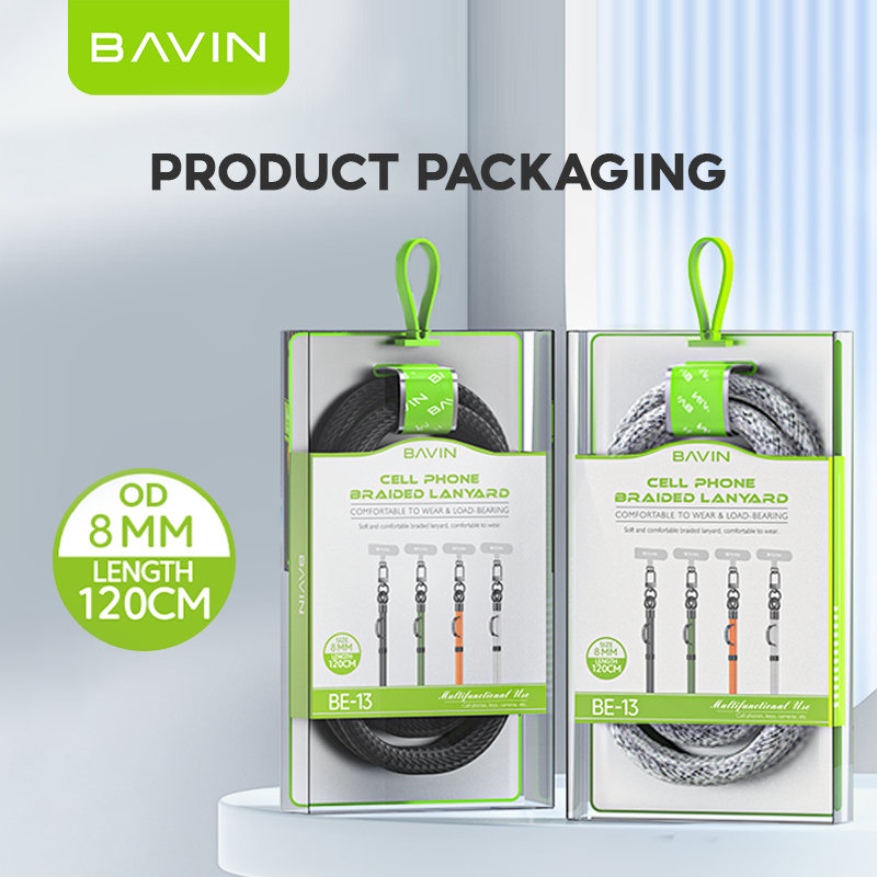 BAVIN BE13 Crossbody Phone Lanyard Necklace Strap Long Universal Strap for Phone Case w/ Safety Clip