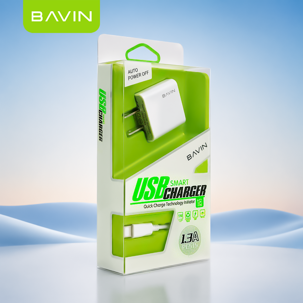 BAVIN PC515 Universal Adapter Charger Smart Mini USB Over Charge Protection for Micro / iPhone / Type-C