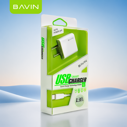 BAVIN PC515 Universal Adapter Charger Smart Mini USB Over Charge Protection for Micro / iPhone / Type-C