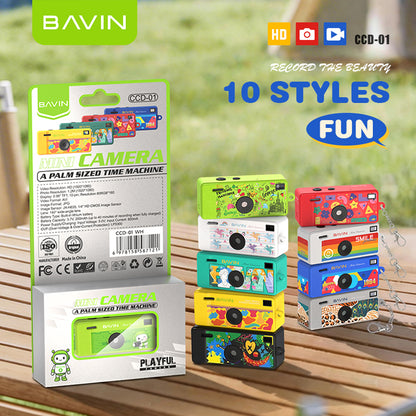 BAVIN CD01 Mini Thumb Camera 1080P HD 12MP Wide w/ Flash and Keychain | Support TF Card