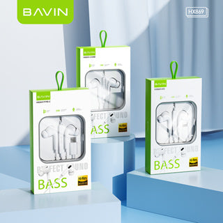 BAVIN HX869 Hi Res Audio Music Wired Earphone Stereo Sounds Widely Compatible for  Type C 3.5mm iPhone