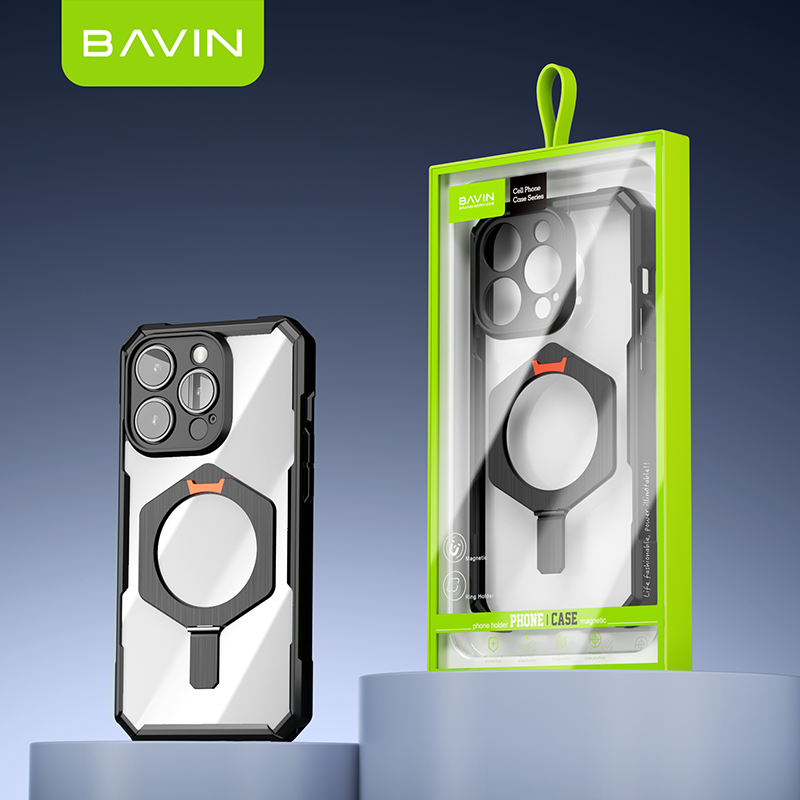 BAVIN E-YX302B-XX Magnetic Phone Case w/ 110° Angle Adjustment for iPh 14-15 Pro Max Series