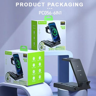 BAVIN C-W-PC056 15W 6in1 Wireless Charging Station for iPh 16 Series