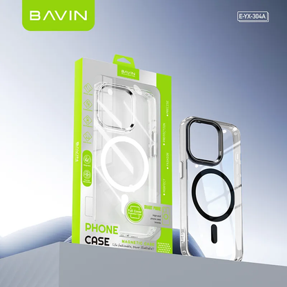 BAVIN YX304 Magnetic Suction Phone Case w/ Built-in Magnetic Ring | Drop Protection, Dustproof Compatible for iPhone 11-17 Series