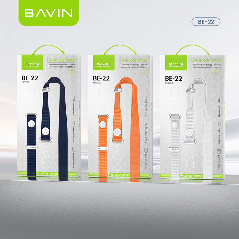 BAVIN BE22 Magnetic Lanyard Phone Crossbody Woven Adjustable w/ Quick Release Strap for iPhone 17 Series