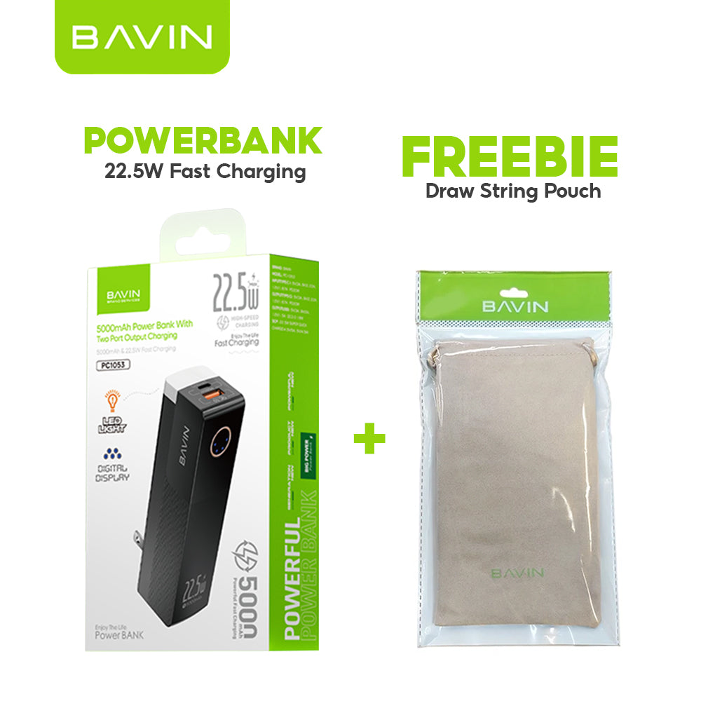 BAVIN Y-PC1053 5000mAh 3 IN 1 Portable Fast Charging Powerbank