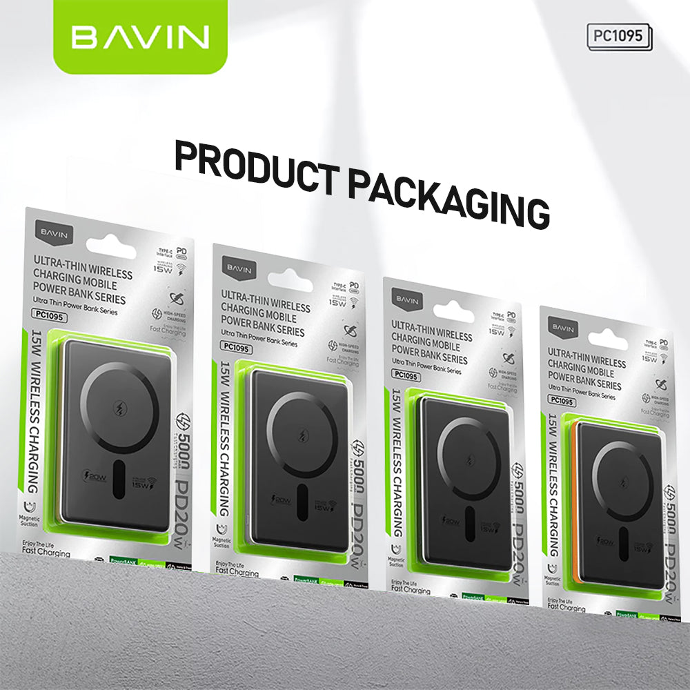 BAVIN Y-PC1106 10000mAh Ultra-Thin Magnetic Wireless Powerbank