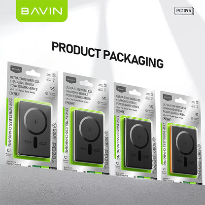 BAVIN Y-PC1106 10000mAh Ultra-Thin Magnetic Wireless Powerbank