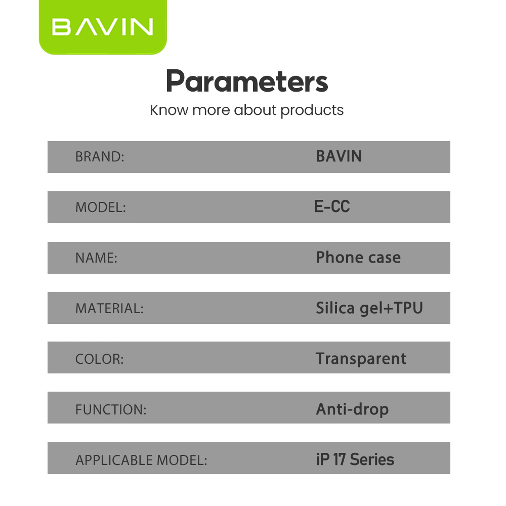 BAVIN CC Fully Protected Durable Magnetic Crystal Clear Phone Case Compatible For iPhone 17 Pro Max Series