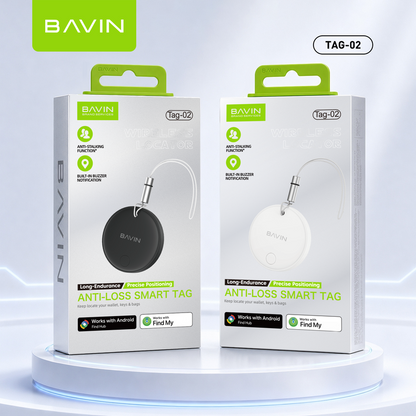 BAVIN TAG02 Smart Wireless Locator Bluetooth Tracker Finder Anti-Lost Tracking Device For iPhone, Android
