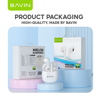 BAVIN HB-BA-19 TWS Wireless Bluetooth Earbuds w/ High Stereo Sound & Touch Control