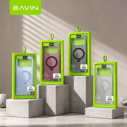 BAVIN YX308 Magnetic Phone Case w/ 360° Rotating Ring Stand Strong Magnetic Holder for iPhone 18 Series