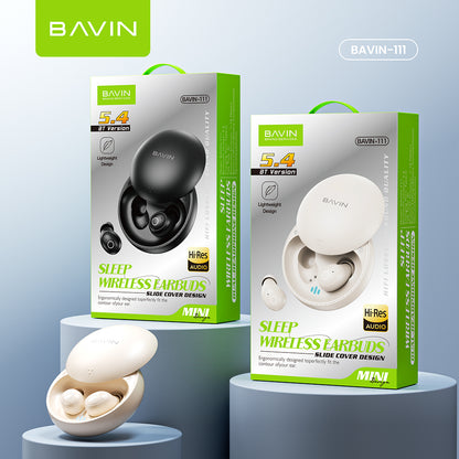BAVIN BA111 TWS Hi-Res Audio Mini Bluetooth 5.4 Wireless Earbuds w/ Smart Touch & Long Battery Life