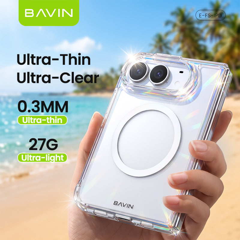 BAVIN iPhone Duo Transparent Ultra Slim Magnetic Phone Case | Anti-Yellowing, Shockproof Phone Cover