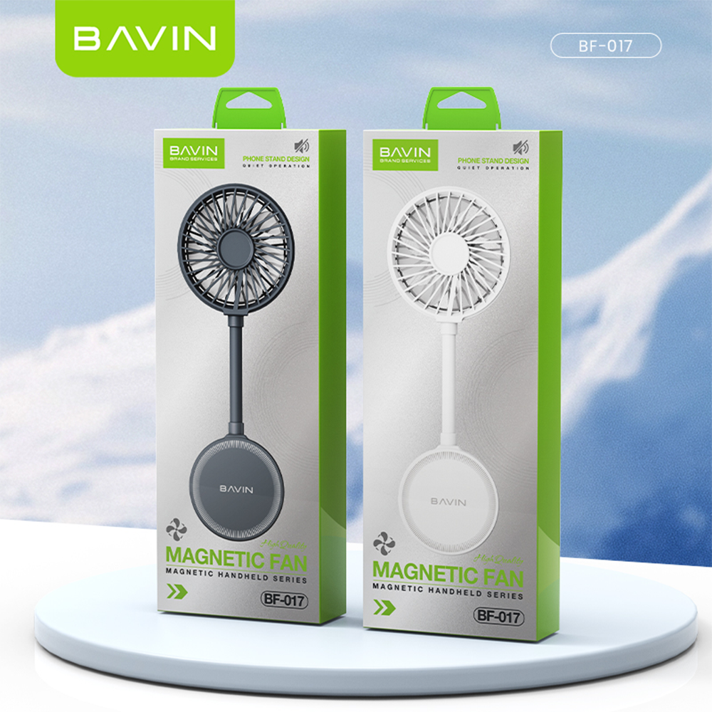 【Christmas Gift】BAVIN BF017 Magnetic Portable Handheld Fan w/Desktop Phone Stand+6000RPM Strong Wind