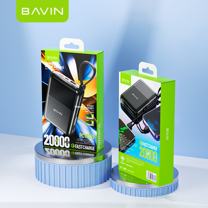 BAVIN PC009 / PC1023 10000-20000mAh 22.5W Fast Charging Powerbank Long Battery & Built-in Cable