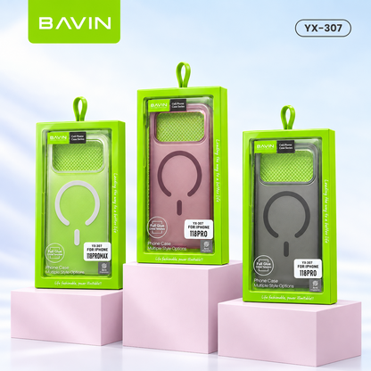 BAVIN YX307 Magnetic Solid Color Shockproof Case Full Coverage Anti-Scratch for iP18/17 Pro, Pro Max