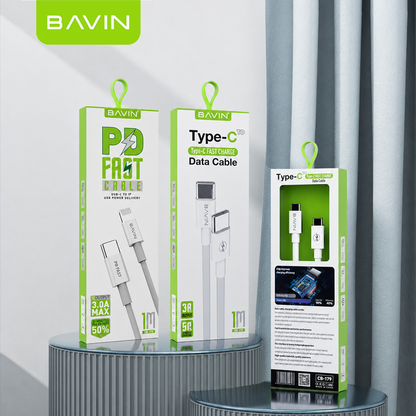 BAVIN CB169 / CB179 60W Fast Charging Data Cable Type-C to iPhone & Type-C to Type-C Cord for iPhone 17