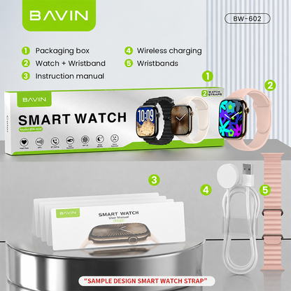 BAVIN BW602 Smart Watch 2" HD Display w/ GPT AI & GPS Map Health Tracking & 15-Language Translator
