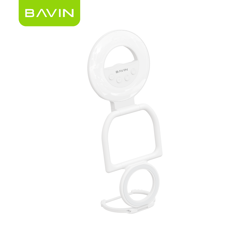 BAVIN P34 2-in-1 Portable Mini Magnetic Selfie LED Fill Light w/ Foldable Stand & 3 Brightness Modes