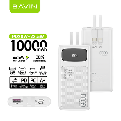 BAVIN Y-PC007 20000mAh / PC008 10000mAh 22.5W Fast Charging Powerbank