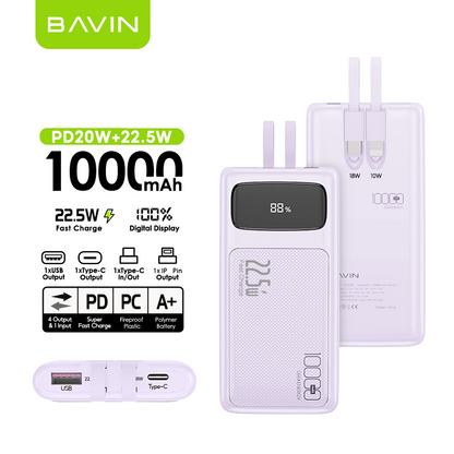 BAVIN Y-PC007 20000mAh / PC008 10000mAh 22.5W Fast Charging Powerbank