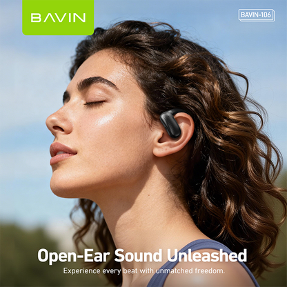 BAVIN BA106 Hi-Fi Open-Ear Wireless Bluetooth 6.0 Earbuds w/ Type-C Fast Charging for Smartphones