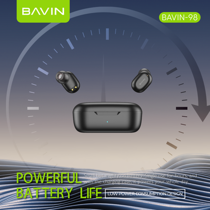 BAVIN HB-BA-98 HiFi Audio Bluetooth Wireless TWS Earbuds w/ Lightweight & Sweatproof