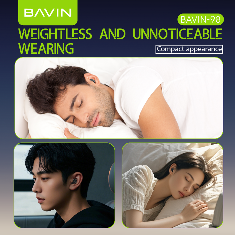 BAVIN HB-BA-98 HiFi Audio Bluetooth Wireless TWS Earbuds w/ Lightweight & Sweatproof