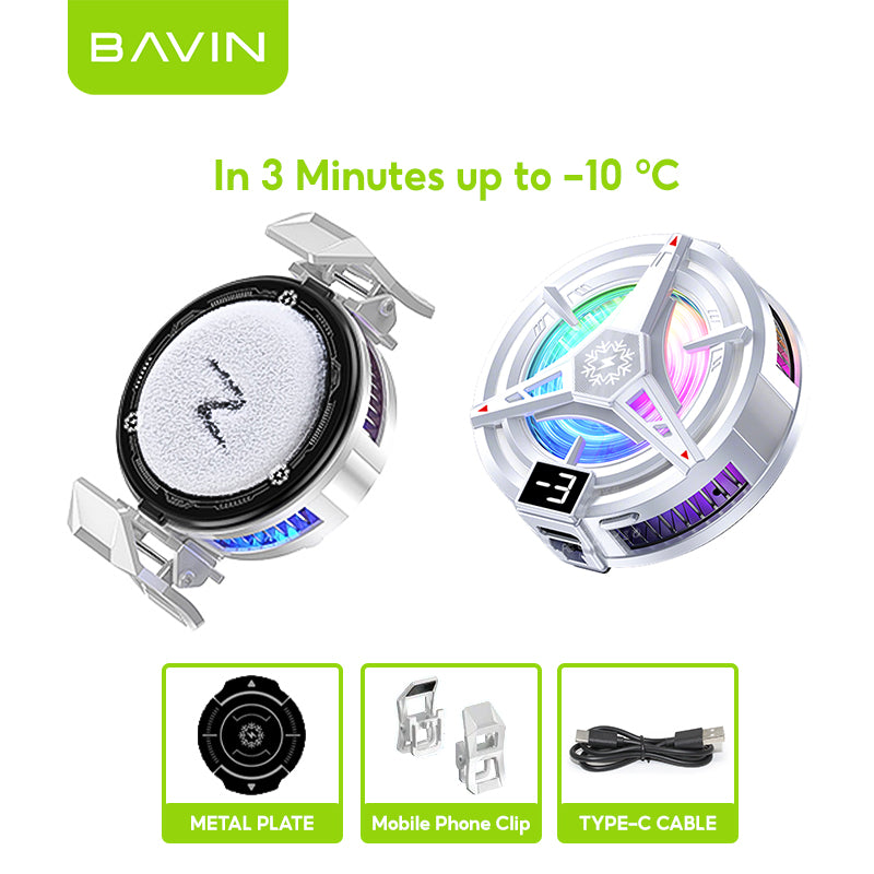 BAVIN Magnetic Gaming Phone Cooler | Fast Cooling, Heat Dissipation & Adjustable Fan Compatible for iPhone & Android