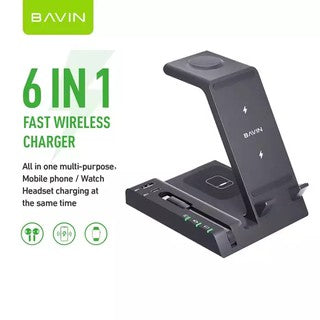 BAVIN C-W-PC056 15W 6in1 Wireless Charging Station for iPh 16 Series
