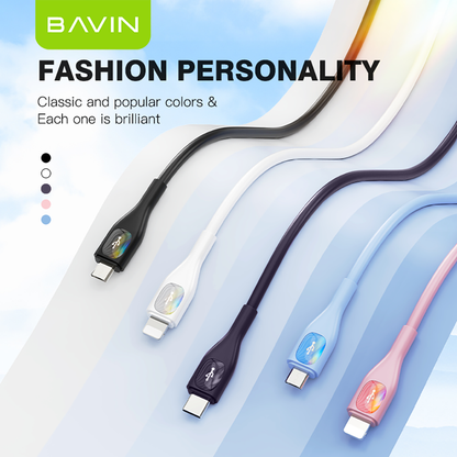 BAVIN U-CB285 PD 30W / 18W / 12W Fast Charging Data Cable Widely Compatible w/ iPhone, Micro Type-C to iPh