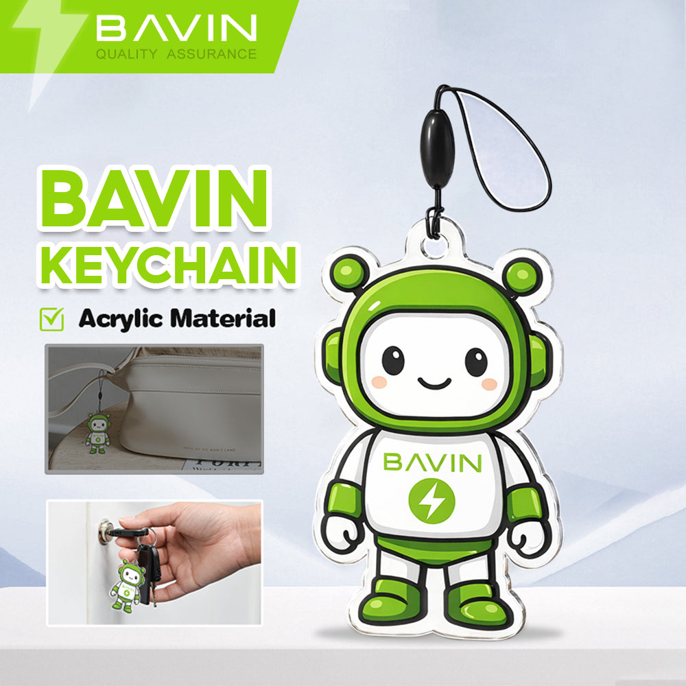 BAVIN Acrylic Transparent Robot Design Pendant Keychain Cute Accessory for Phone, Bag & Key Holder