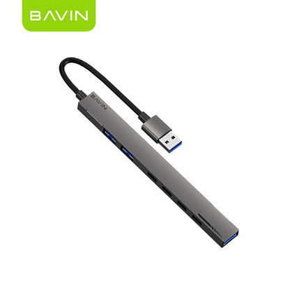 BAVIN H36 7-in-1 Universal 3 USB-A+4 Type-C Docking Station Hub USB 3.0 Ports Adapter for Laptop, PC