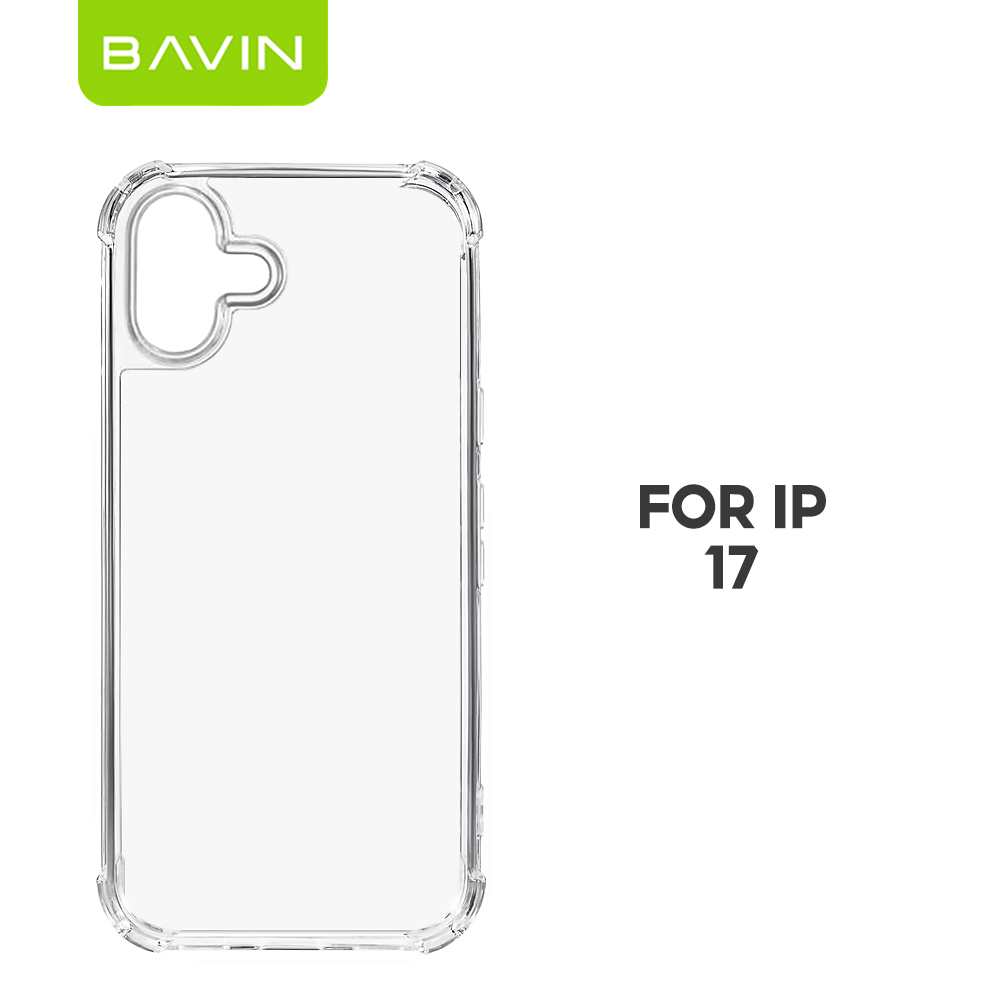 BAVIN E-FS2 Shockproof Clear Soft Silicone TPU Case Back Cover For iPhone 11-17 Pro Max Series