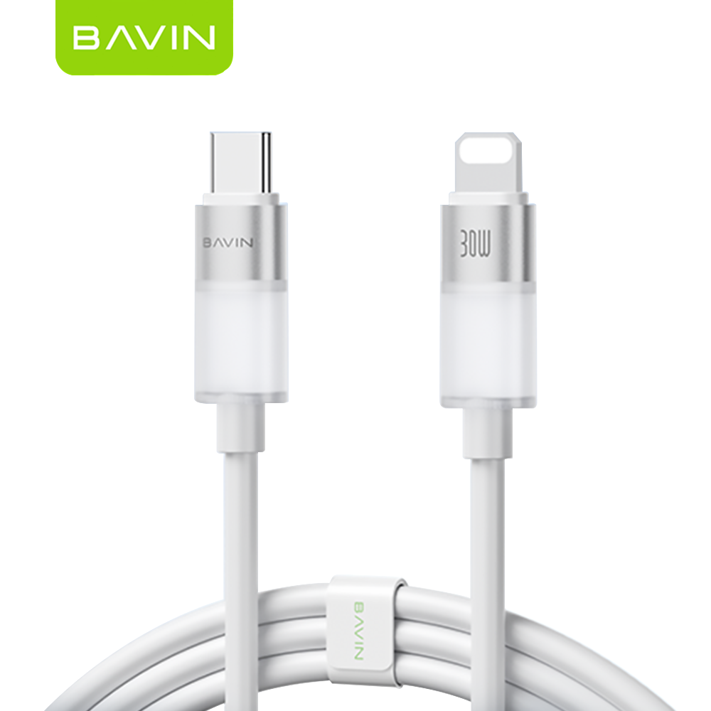 BAVIN CB402 60W/30W PD Fast Charging Liquid Silicone & Data Transfer Cable w/ 1m Type-C to Type-C / Type-C to iPhone