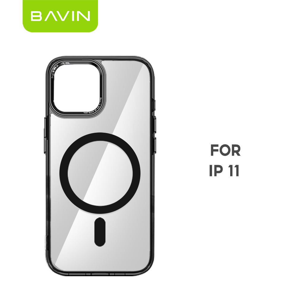 BAVIN YX304 Magnetic Suction Phone Case w/ Built-in Magnetic Ring | Drop Protection, Dustproof Compatible for iPhone 11-17 Series