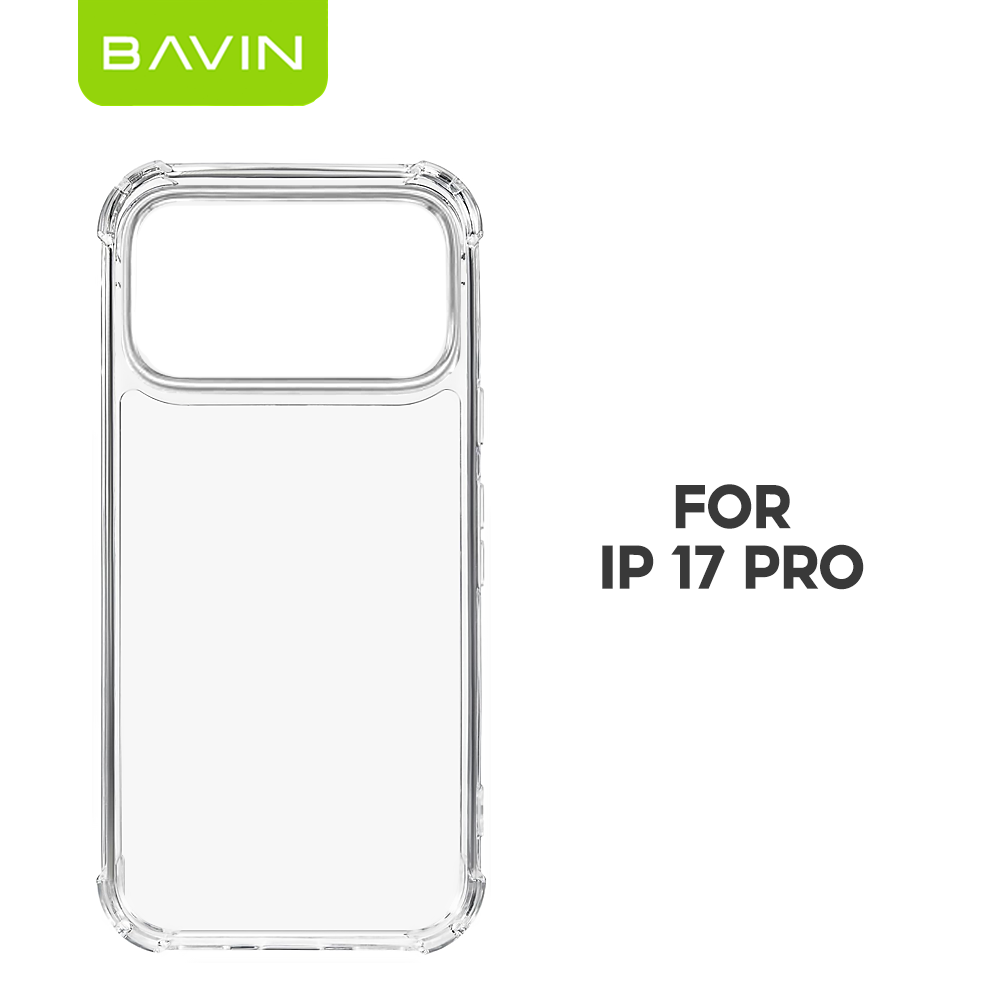 BAVIN E-FS2 Shockproof Clear Soft Silicone TPU Case Back Cover For iPhone 11-17 Pro Max Series