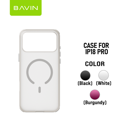 BAVIN YX307 Magnetic Solid Color Shockproof Case Full Coverage Anti-Scratch for iP18/17 Pro, Pro Max