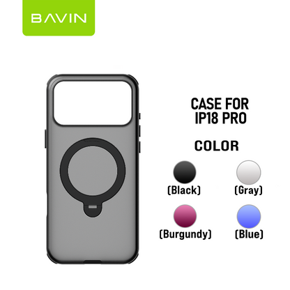 BAVIN YX308 Magnetic Phone Case w/ 360° Rotating Ring Stand Strong Magnetic Holder for iPhone 18 Series