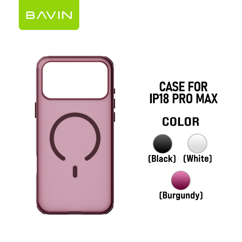 BAVIN YX307 Magnetic Solid Color Shockproof Case Full Coverage Anti-Scratch for iP18/17 Pro, Pro Max