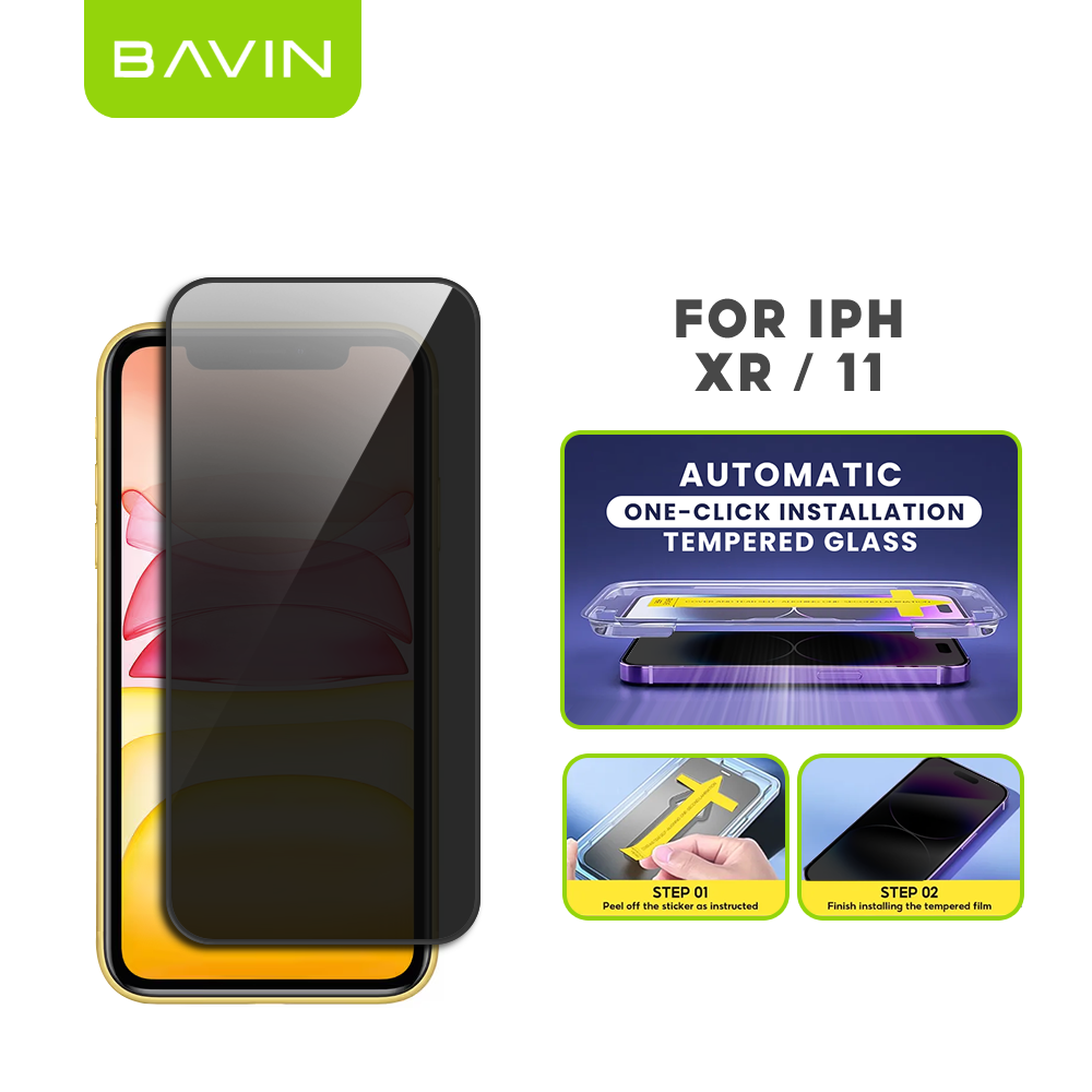 BAVIN S-Q11-XX One-Click Privacy Tempered Glass for iPhone X-16 / 16E Series
