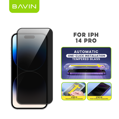 BAVIN S-Q11-XX One-Click Privacy Tempered Glass for iPhone X-16 / 16E Series