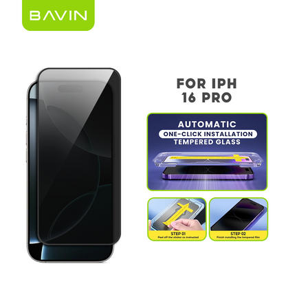 BAVIN S-Q11-XX One-Click Privacy Tempered Glass for iPhone X-16 / 16E Series