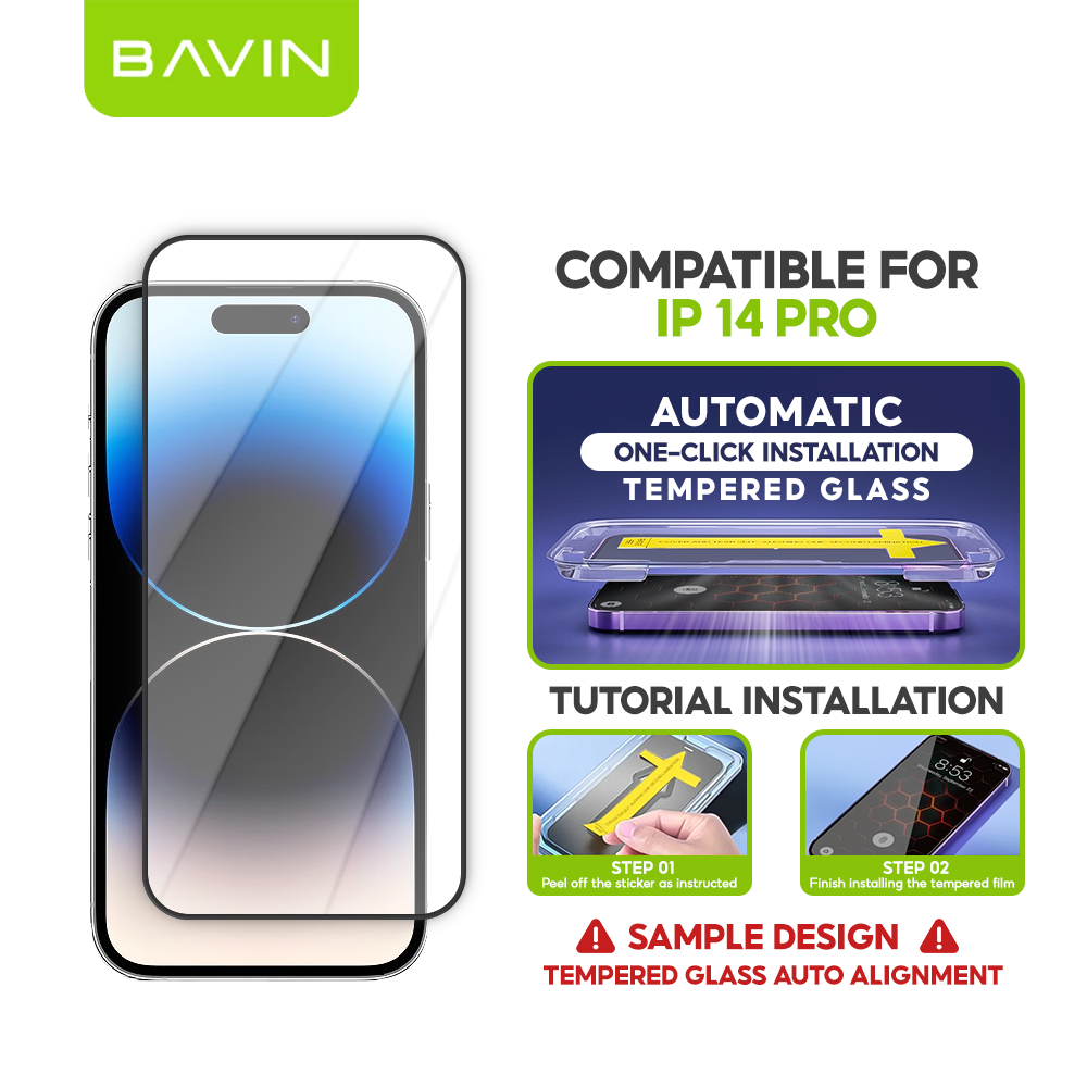 BAVIN Q3 One Click Series Screen Protector Tempered Glass Full Screen for iPhone X/XS/11/12/13/14/15/16/16E/17 Series