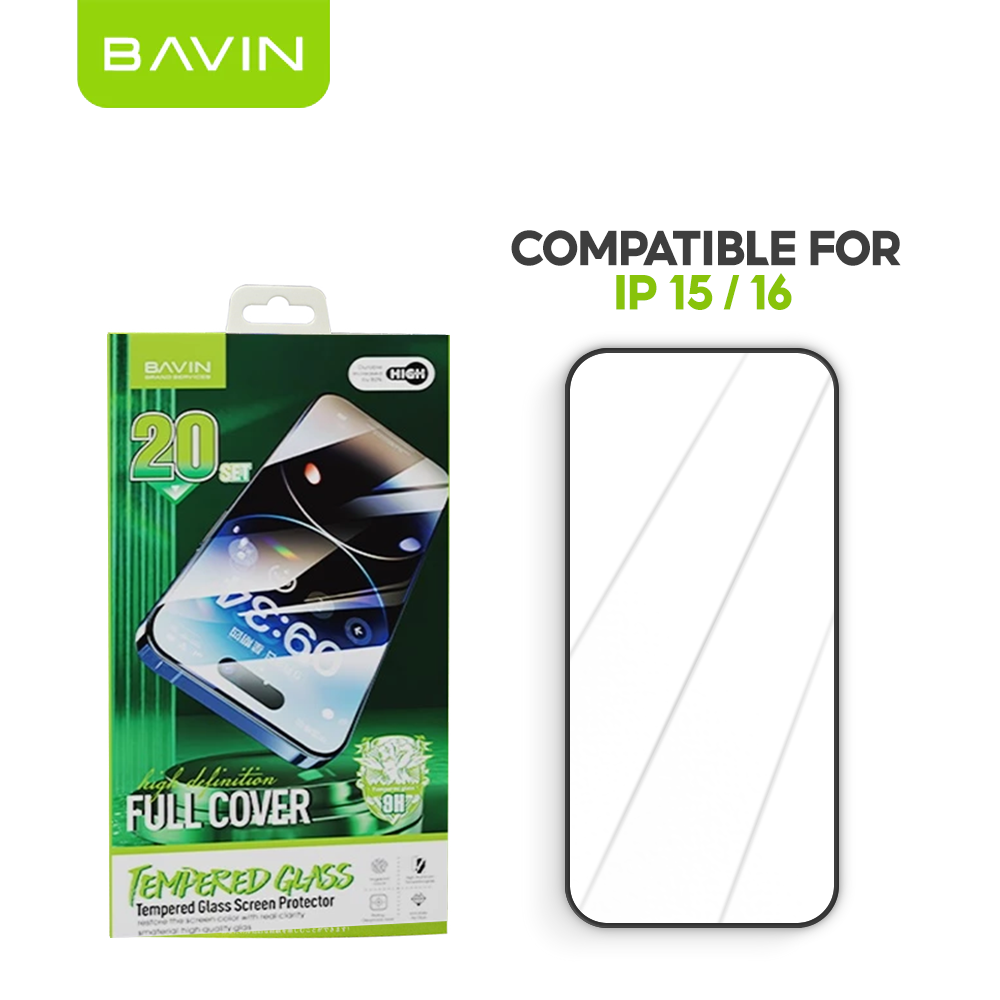 [Buy 1 Get 1 FREE] BAVIN S-Q4-XX Full Cover Tempered Glass for iPhone XS-17 Series