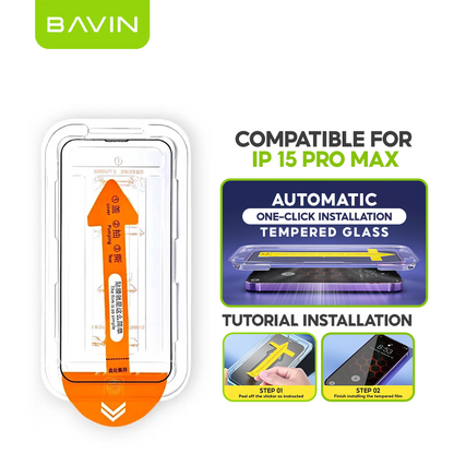 BAVIN Q3 One Click Series Screen Protector Tempered Glass Full Screen for iPhone X/XS/11/12/13/14/15/16/16E/17 Series